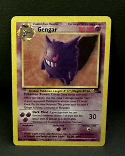 Gengar Fossil Pokemon Card Vintage WotC Nintendo Rare LP - Image 5