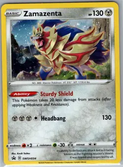 Zamazenta SWSH034 Holo SWSH: Sword & Shield Promo Cards - Pokemon Card - NM - Image 1