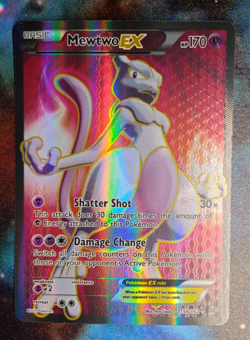 MEWTWO EX BREAKthrough Series Pokemon Full-Art Holo 2015 Trading Card 158/162 - Image 1