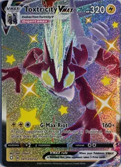 Toxtricity VMAX SV113/SV122 Holo VMAX Rare Shining Fates Shiny Vault Pokemon NM - Image 1