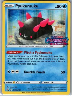 Pyukumuku - (Prerelease) SWSH169 Holo Sword & Shield Promo - Pokemon Card - NM - Image 1