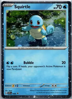 Squirtle SVP 048 - Pokemon Scarlet & Violet Black Star Promos - Cosmos Foil (NM) - Image 1