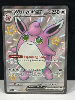 Pokemon TCG: Wigglytuff ex 222/091 Shiny Ultra Rare- Paldean Fates - NM - Image 1
