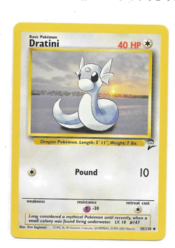 Pokemon TCG - Dratini || 26/102 || Base Set || 1999 || Lightly Played - Image 1
