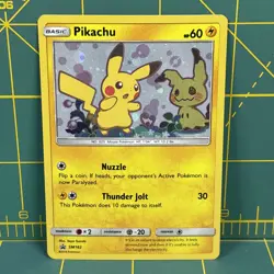Pikachu Promo SM162 Team Up Blister Pokemon Card Excellent LP Sun & Moon Boxed - Image 1