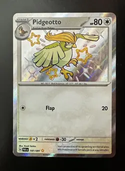 Pokemon Pidgeotto SV: Paldean Fates 197/091🔥 - Image 1