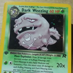 Dark Weezing 14/82 Rare Holo 1st Edition Team Rockt Set Pokemon Card LP - Image 2