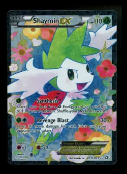 #2 Shaymin EX RC21/RC25 Legendary Treasures 2013 Radiant Full Art Pokemon Card - Image 1