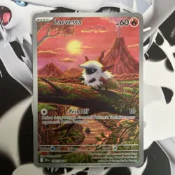 Pokemon TCG Black Bolt Larvesta 099/086 Rare English Illustration Pack Fresh - Image 1
