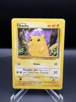 Pokemon 1999 Base Set Unlimited: Pikachu (58/102) MP - Image 1
