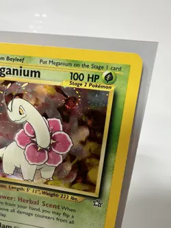 Pokemon Meganium 2000 Holo Swirl Neo Genesis 10/111 Near Mint - Image 3