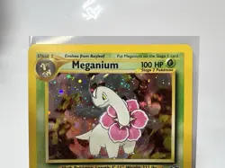 Pokemon Meganium 2000 Holo Swirl Neo Genesis 10/111 Near Mint - Image 5