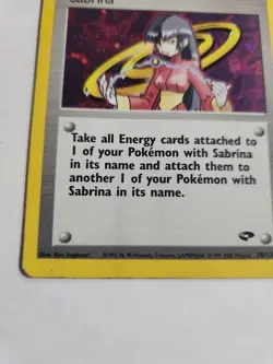 Sabrina Trainer 20/132 Holo 2000 Gym Challenge Unlimted Edition Pokemon Card - Image 5