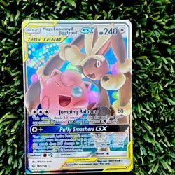 Pokemon TCG Mega Lopunny & Jigglypuff GX 165/236 Cosmic Eclipse2019|MINT QUALITY - Image 1