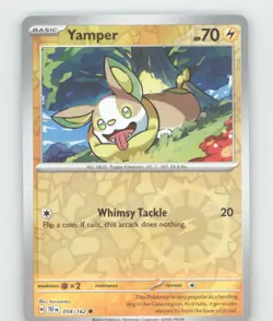 YAMPER 058/162 COMMON TEMPORAL FORCES POKEMON REVERSE HOLO NEAR MINT - Image 2