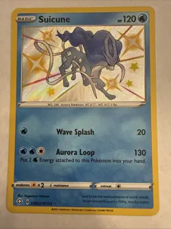 Pokemon TCG Suicune Holo Rare Shining Fates Baby Shiny Vault SV022/SV122 - Image 1