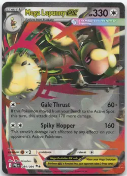 Mega Lopunny ex 084/094 Double Rare Phantasmal Flames Pokemon Near Mint - Image 1