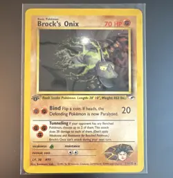 Wizards of the Coast Pokemon TCG Brock's Onix 21/132 Gym Heroes 1st Edition Rare - Image 1