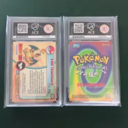 Pokemon Topps (Blue Logo) Charizard ACE graded - Image 2