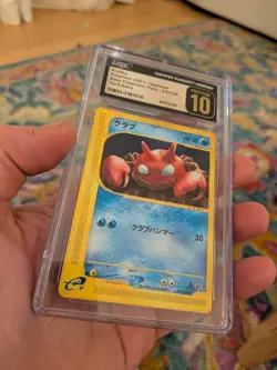 (POP 16) CGC 10 PRISTINE 1st Ed. Krabby 010/128 Expedition Japanese Pokemon - Image 1