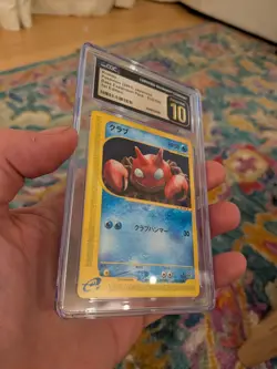 (POP 16) CGC 10 PRISTINE 1st Ed. Krabby 010/128 Expedition Japanese Pokemon - Image 2