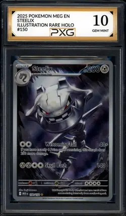 2025 Pokemon MEG EN STEELIX Illustration Rare #150 Graded PXG 10 Gem Mint psa - Image 1
