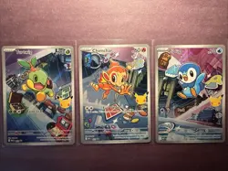 Pokemon TCG First Partner Illustration Collection Series 1 Gen 4 Sinnoh Starters - Image 1