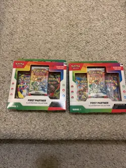 Pokemon First Partner Series 1 Illustration Collection (Set of 2) Factory Sealed - Image 1