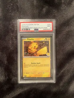 2026 Pokemon TEF EN Pikachu Pokemon Day 2026 #051 PSA 9 Mint - Image 1