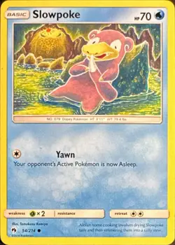 Slowpoke 54/214 Common Lost Thunder Pokemon Near Mint - Image 1