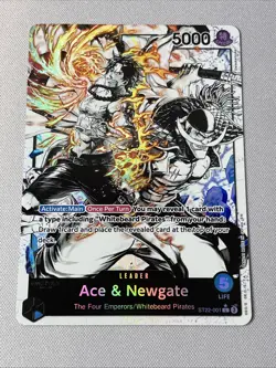 One Piece - Ace & Newgate ST22-001 NM - Alt Art Leader - Image 1