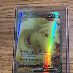 Pokemon TCG Ninetales v Rebel Clash Holo Full Art Ultra Rare Card 177/192 - Image 1