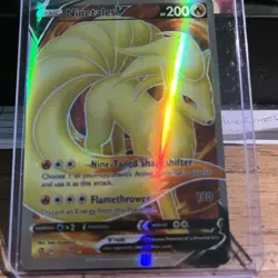 Pokemon TCG Ninetales v Rebel Clash Holo Full Art Ultra Rare Card 177/192 - Image 5