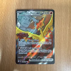 Team Rocket's Moltres ex 208/182 Holo Destined Rivals Stamped Promo Pokemon Card - Image 1