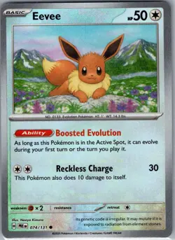 Eevee Poke Ball 074/131 SV: Prismatic Evolutions - Pokemon Card - NM - Image 1