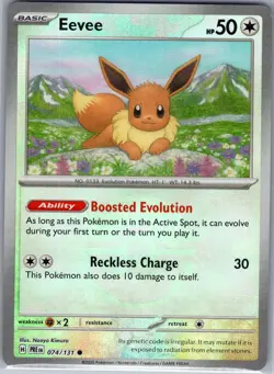 Eevee Poke Ball 074/131 SV: Prismatic Evolutions - Pokemon Card - NM - Image 1