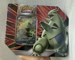 Pokemon Trading Card Game V Strikers Tin Empoleon V Tyranitar Box - Image 1