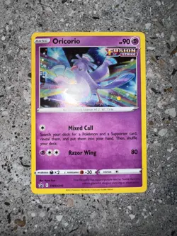 Pokemon TCG Cards Oricorio SWSH210 Fusion Strike Prerelease Promo Holo - Image 3