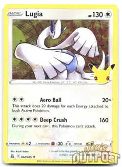 Lugia 022/025 Rare Celebrations Pokemon NM - Image 1