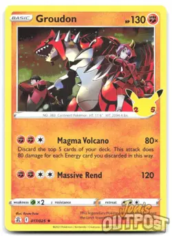 Groudon 017/025 Rare Celebrations Pokemon NM - Image 1