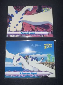 TWO Cards "A Fanciful Flight" | “Farewell Lugia” Pokemon Topps Card 2000 65,68 - Image 1