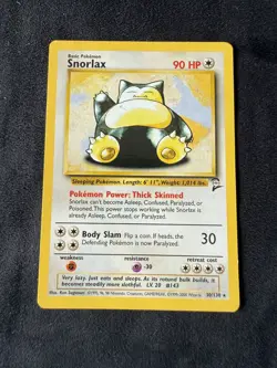 Snorlax 30/130 Rare Base Set 2 Pokemon Lightly Played - Image 1