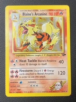 Pokemon TCG Blaine's Arcanine Gym Challenge 1 Holo Unlimited Rare NM - Image 1