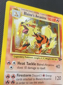 Pokemon TCG Blaine's Arcanine Gym Challenge 1 Holo Unlimited Rare NM - Image 3