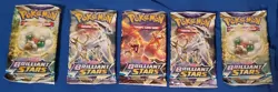 Pokemon TCG Sword & Shield Brilliant Stars Booster Packs Sealed - Set of 5 - Image 1