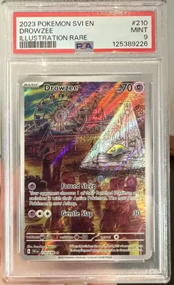 2023 Pokemon Scarlet & Violet Illus. Rare Holo Drowzee PSA 9 #210/198 - Image 1