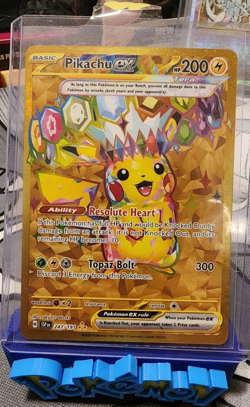 Pokemon TCG Pikachu ex Hyper Rare Full Art Holo 247/191 Sv08 200 HP - Image 1