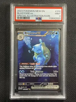 Pokemon Card PSA 9 MINT Blastoise ex Special Illustration Rare 151 S&V 200/165 - Image 1