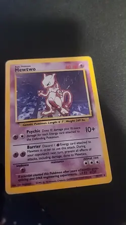 Mewtwo 10/102 Base Set Unlimited Holo Rare Pokemon TCG LP - Image 2