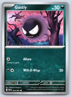 Gastly 055/091 Common Paldean Fates Pokemon NM - Image 1